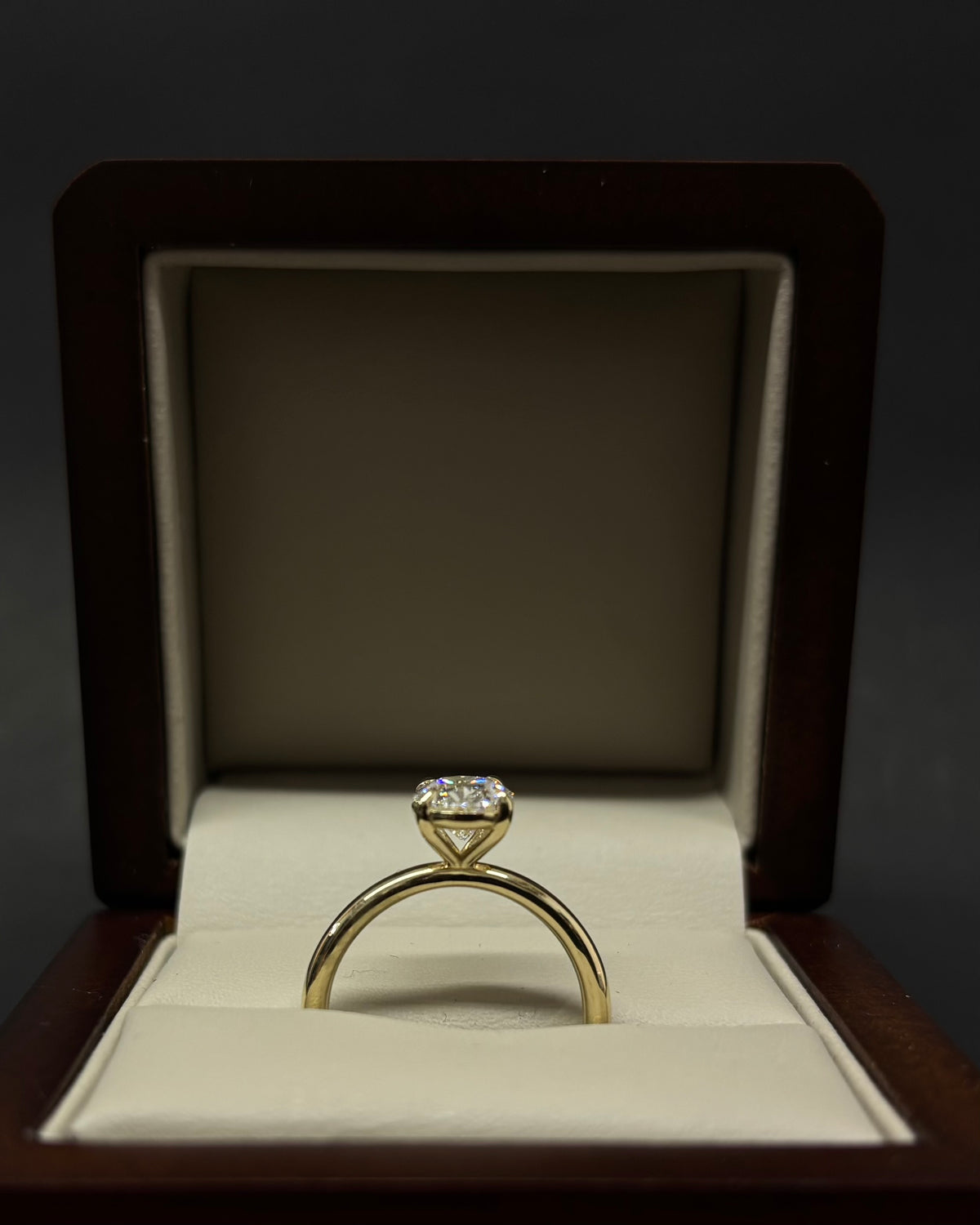Anillo Oro Amarillo 14k - 1.51ct Brillante de Laboratio con Certificado IGI