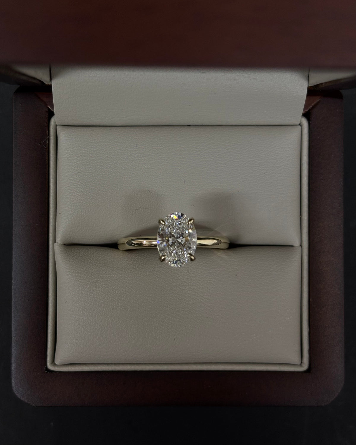 Anillo Oro Amarillo 14k - 1.51ct Brillante de Laboratio con Certificado IGI