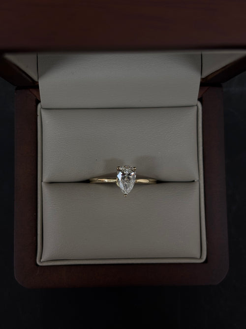 Anillo Oro Amarillo 14k - 0.84 ct Brillante de Laboratio