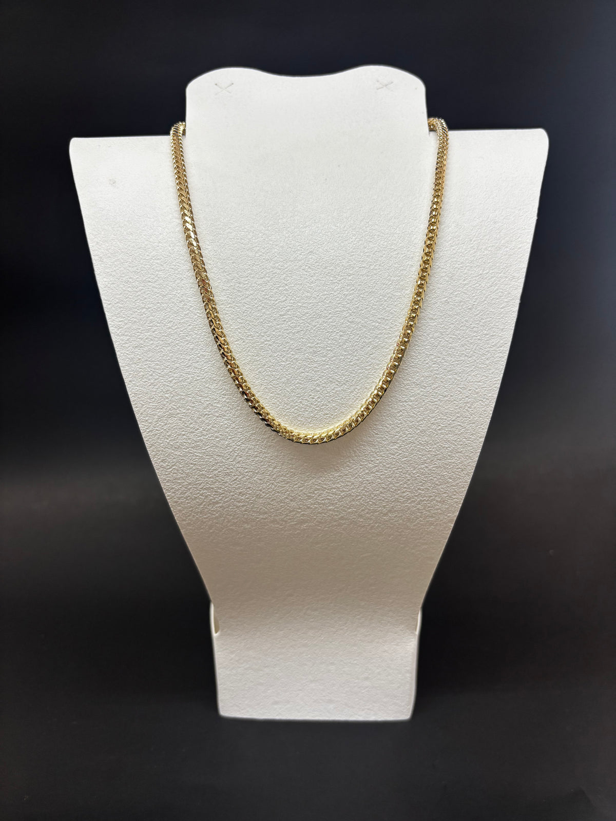 Cadena Tejido Franco Oro Italiano 10k 31.7g