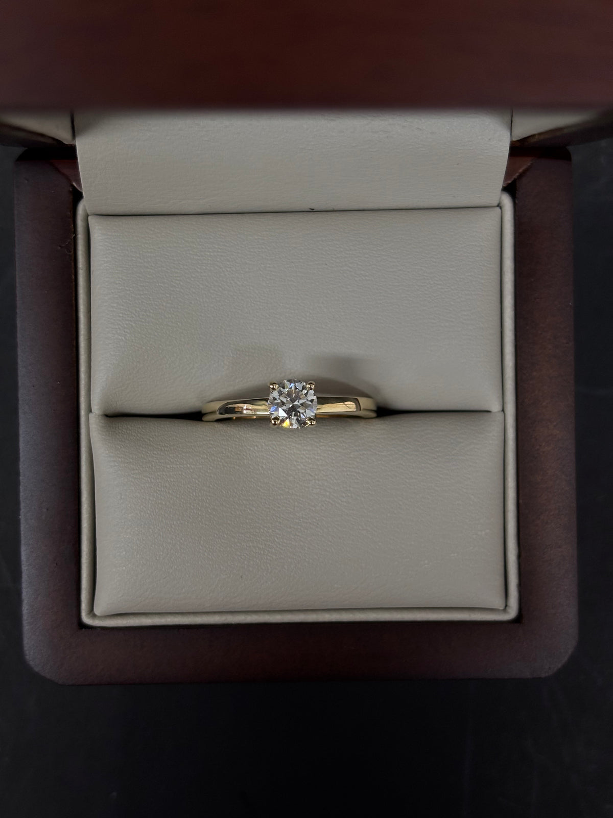 Anillo Oro Amarillo 14k - 0.53ct Brillante de Laboratio