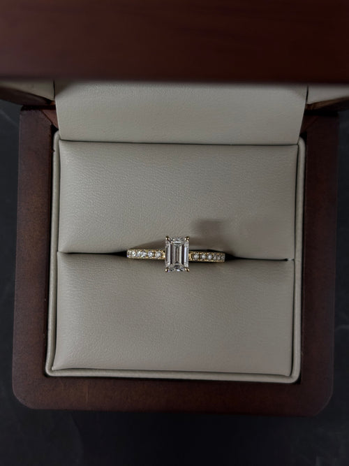 Anillo Oro Amarillo 14k - 0.88 ct Brillante de Laboratio