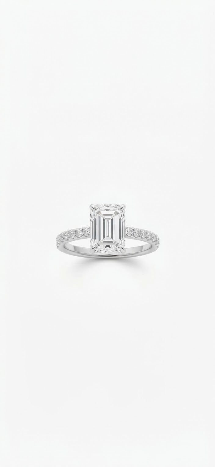 Anillo Oro Blanco 14k - 1.27ct Brillante de Laboratio con Certificado IGI