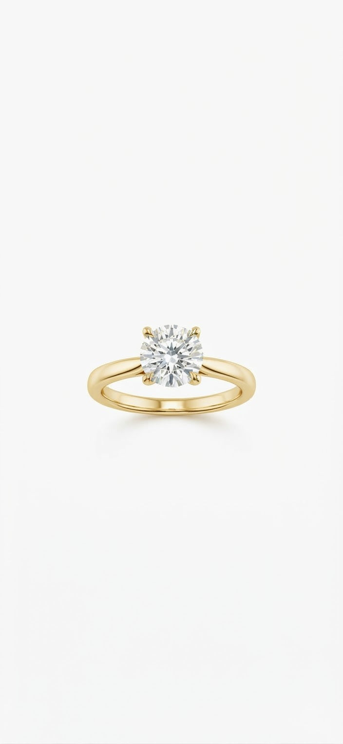 Anillo Oro Amarillo 14k - 0.53ct Brillante de Laboratio