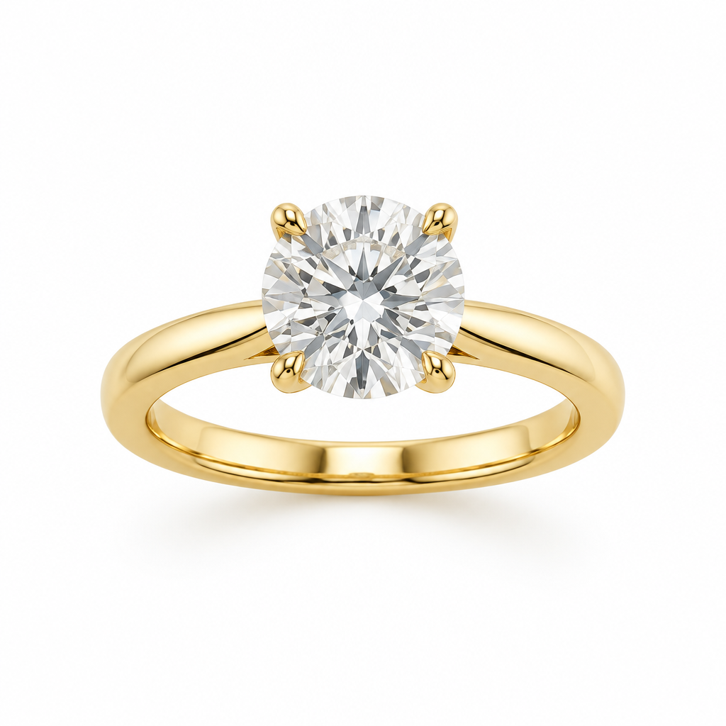 Anillo Oro Amarillo 14k - 0.53ct Brillante de Laboratio